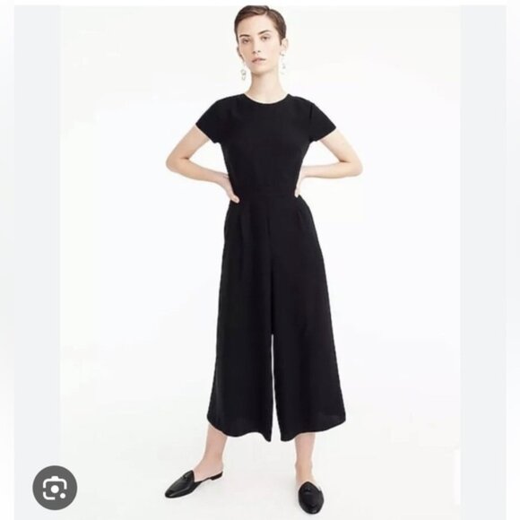 J. Crew Open Back Draped Jumpsuit Size 12 - Picture 2 of 7